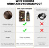 Deep Brown Hair Dye Shampoo 3 in 1 for Gray Hair, Women & Men - Image 5