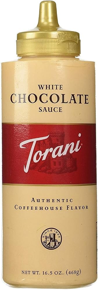 Torani Puremade White Chocolate Dessert & Drink Sauce, 16.5 fl oz (Pack of 4)
