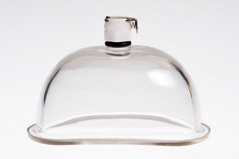 The Phenom Womans Pump Accessory Acrylic Cylinder 3" Inches Wide and 4" Inches Long with Female Attachment for Hand Vacuum Pumps