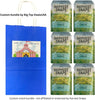 Big Top Deals USA Blue Paper Bag (5.25x3.2x8) with Snaps Veggie Chips Caesar 6-Pack – Cust - Image 2