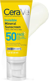 Cerave Invisible Mineral Sunscreen SPF 50, Face Sunscreen, 1.62oz - Personal Care