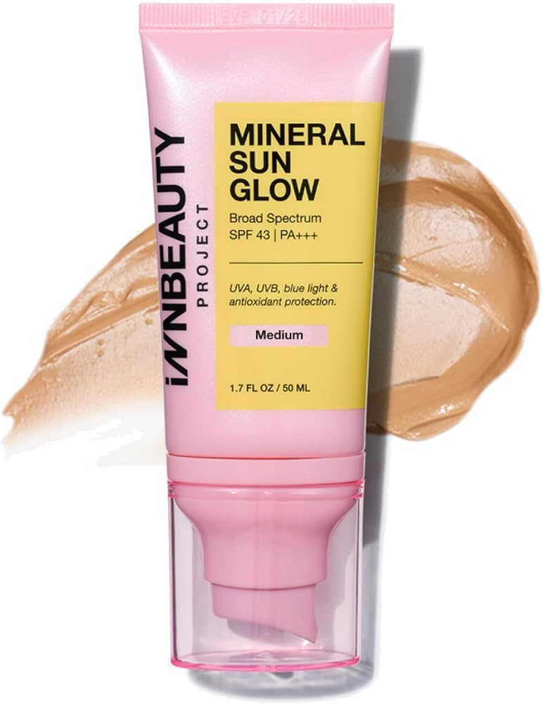 Innbeauty Project Mineral Sun Glow SPF 43 PA+++, Medium, 1.7 oz (50 ml) - Personal Care
