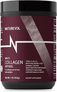 Multi Collagen Peptides Powder, 1 lb (41 Servings), Unflavored