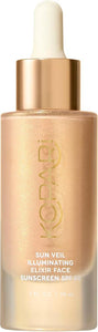Kopari Sun Veil Illuminating Elixir Face Sunscreen SPF 38 | Lightweight Face Sunscreen with Shea Butter & Mica | Buildable Mineral SPF, Radiant Golden Glow Finish