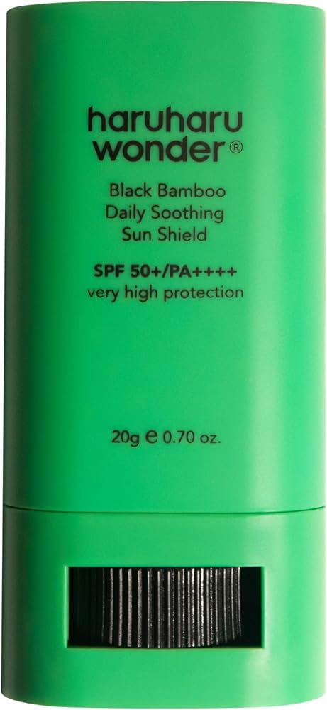 Haruharu Wonder Black Bamboo Daily Soothing Sun Shield 20g Sunscreen Stick, 0.7 Ounce (Pack of 1) - Personal Care