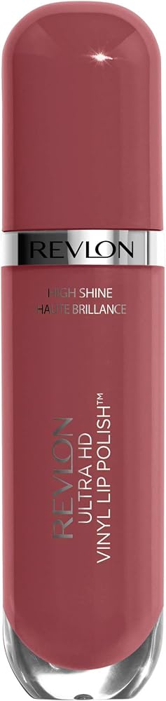 Revlon Ultra HD Vinyl Lip Polish, Liquid Lipstick, Date Night, Light Brown Gloss
