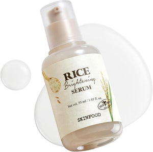 Skinfood Rice Serum, 48 Hours Fermented Rice Water Skincare Korean Serum for Face, Korean Rice Skincare for Natural Glow Glass Skin, Pore Minimizer, Rice Water Bright, 55ml/1.86fl.oz.