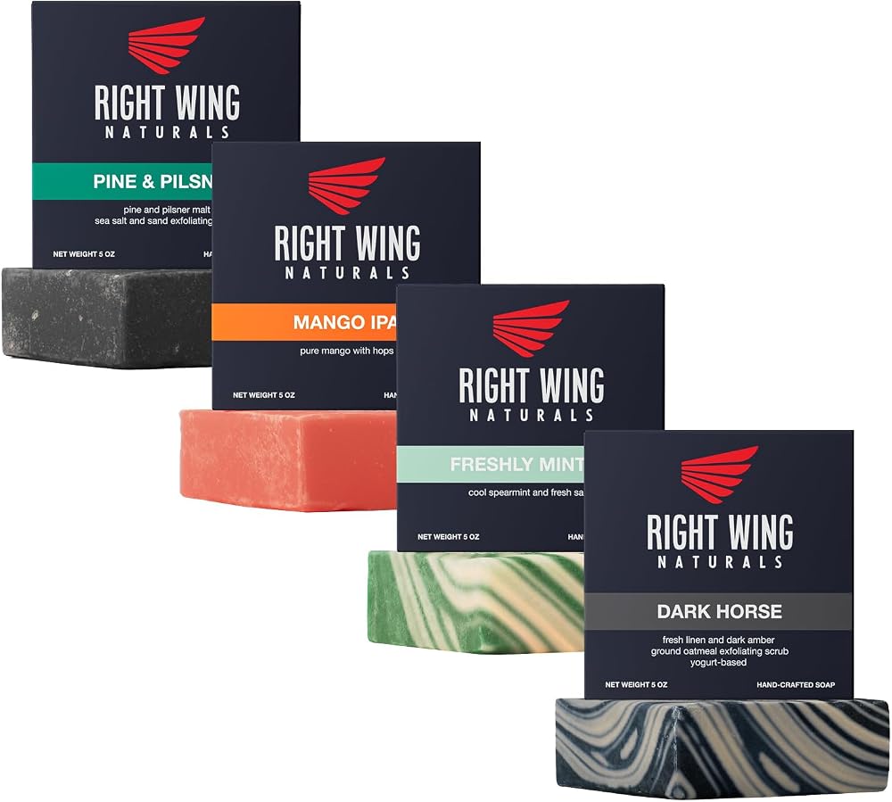 Right Wing Naturals Mens Bar Soap Gift Set, Best Sellers - Personal Care