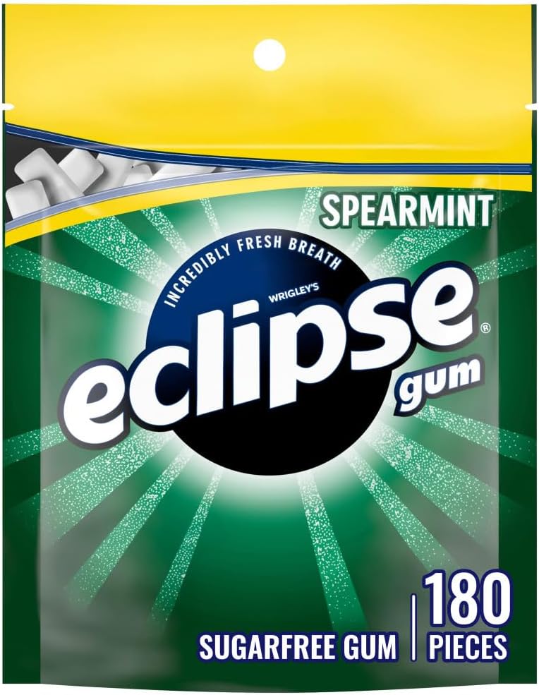 Eclipse Spearmint Sugar Free Minty Chewing Gum 180 ct, Bulk Pack - Personal Care