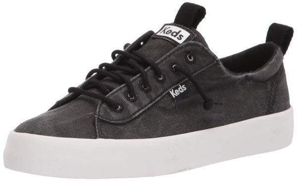 Keds Women's Kickback Organic Cotton Sneaker, Black, 7