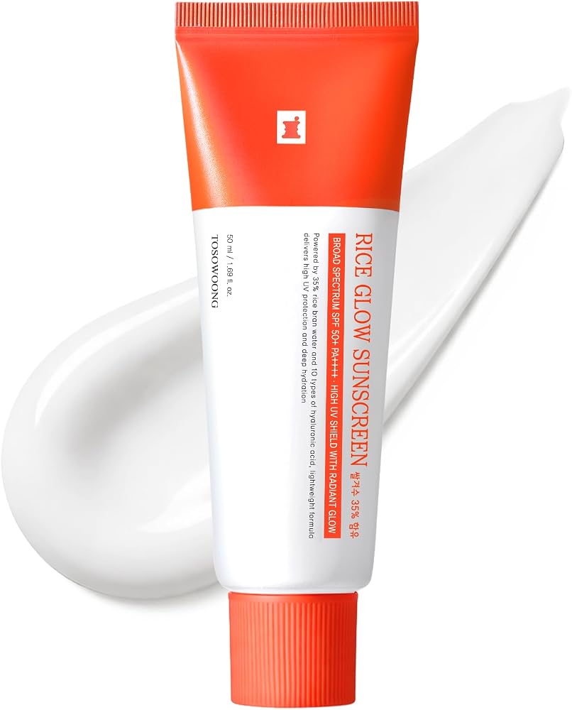 Tosowoong Rice Glow Sunscreen SPF50+ Broad Spectrum for Face, No White Cast - Personal Care