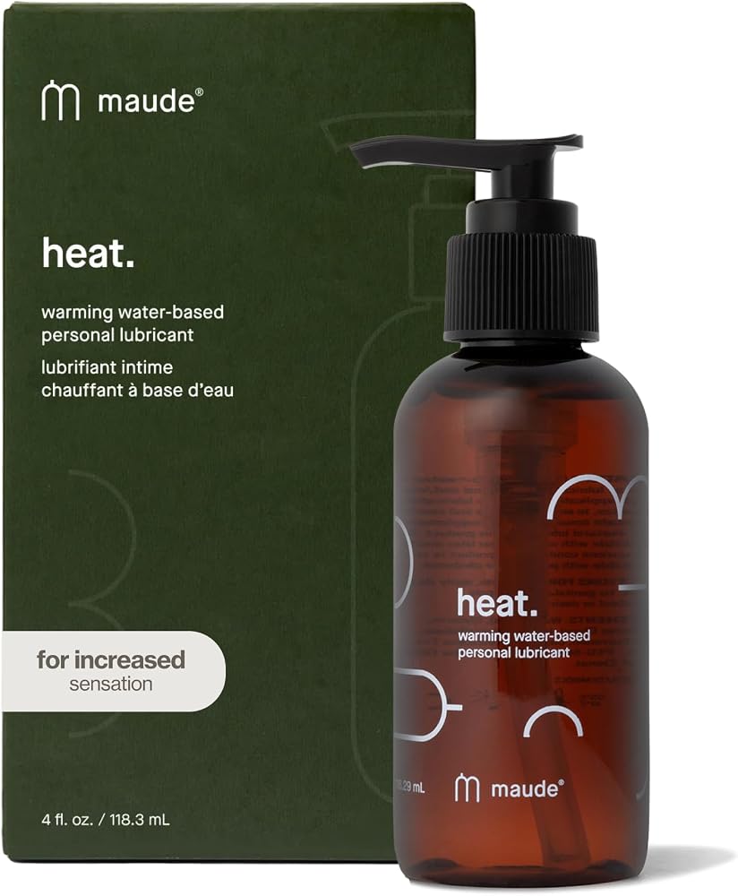 Maude Heat - Warming Water-Based Personal Lubricant - Fragrance-Free, pH Balanced Lube for Solo or Partnered Play - Sexual Wellness Couples Gifts (4 fl oz)