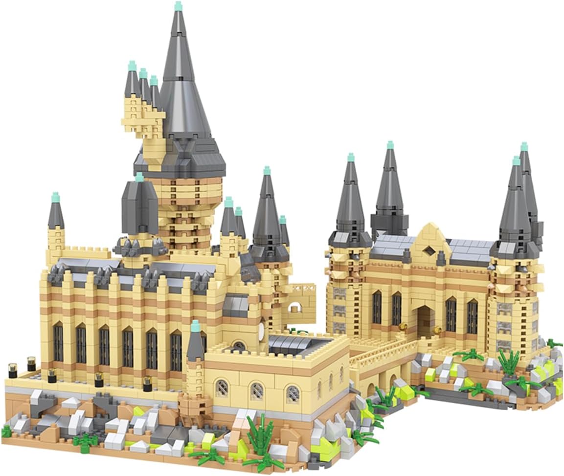 BDYDT Architecture Harry Castle Micro Building Blocks Set (2929 Pieces) - Architectural Model Toys Gifts for Kid and Adult