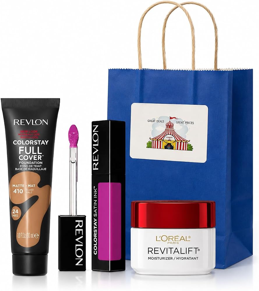 BIGTOPDEALSUSA Beauty Gift Set, Mixed Brand Makeup and Skincare, Brightening, Assorted