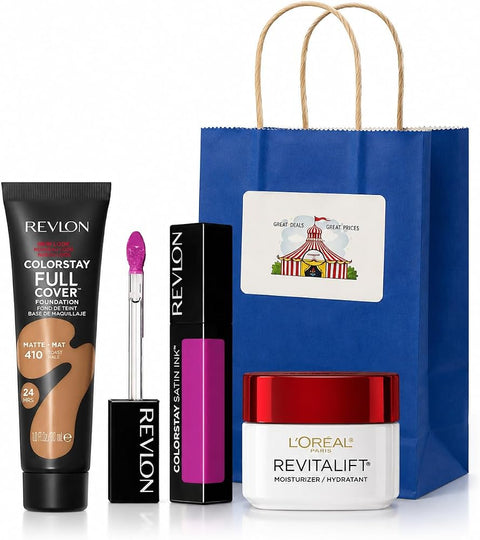 BIGTOPDEALSUSA Beauty Gift Set, Mixed Brand Makeup and Skincare, Brightening, Assorted
