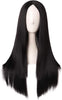 MapofBeauty 28 Inch/70cm Women Special Long Straight Synthetic Wig (Dark Taro Purple) - Image 1
