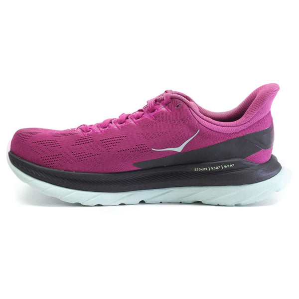 HOKA ONE ONE Womens Mach 4 Mesh Festival Fuchsia Black Trainers 6 US