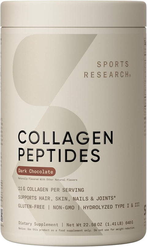 Sports Research® Collagen Peptides Protein Powder, Dark Chocolate (1.41lb)