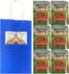 Big Top Deals USA Blue Paper Bag (5.25x3.2x8) with Snaps Veggie Chips Tomato Basil – Custom Bundle Pack - Shirts - Tops