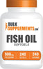 BulkSupplements.com Fish Oil 500mg Softgels - Omega 3 Supplements, Fish Oil Supplements -  - Image 1