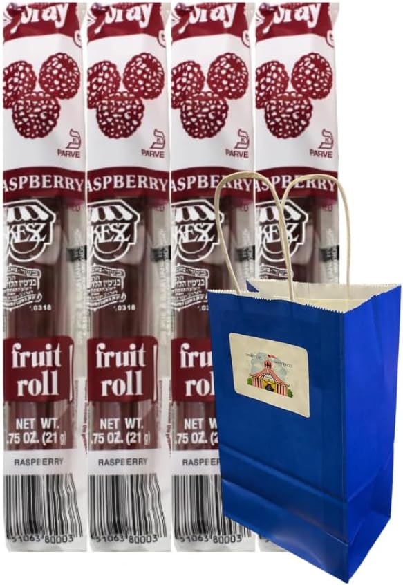 Fruit Roll, Raspberry Flavor, 0.75 oz Each, 4 Pack – Soft & Chewy Fruit Rolls, Healthy Snacking Option, Individually Wrapped for On-the-Go Convenience