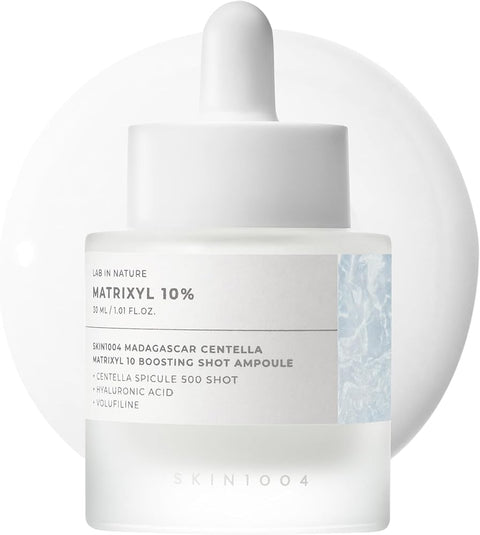 Skin1004 Matrixyl 10% Boosting Shot Ampoule, Volufiline & Hyaluronic Acid Serum for Face, Spicule for Deep Hydration & Firming, Moisture Volume Care for Under Eye, Korean Skin Care, 1.01fl.oz / 30ml