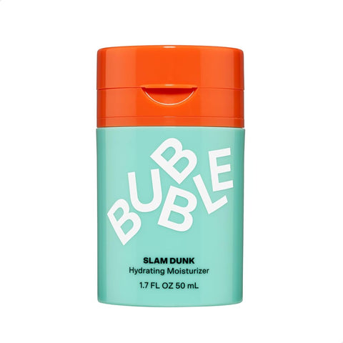 Bubble Skincare Slam Dunk Hydrating Face Moisturizer - Travel Size Lightweight Face Lotion with Vitamin E + Aloe Vera - Daily Facial Moisturizer for Normal + Dry Skin with Blue Light Protection (50ml)