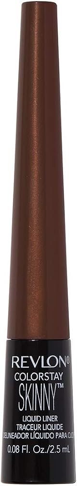 Revlon Skinny Liquid Eyeliner, ColorStay Eye Makeup, Waterproof, Smudge-proof, Longwearing with Ultra-Fine Tip, Mahogany Flame, 0.08 oz