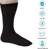 3 Pairs of men's Black Diabetic Crew Socks 10-13 Size Made in USA - Personal Care - Image 5