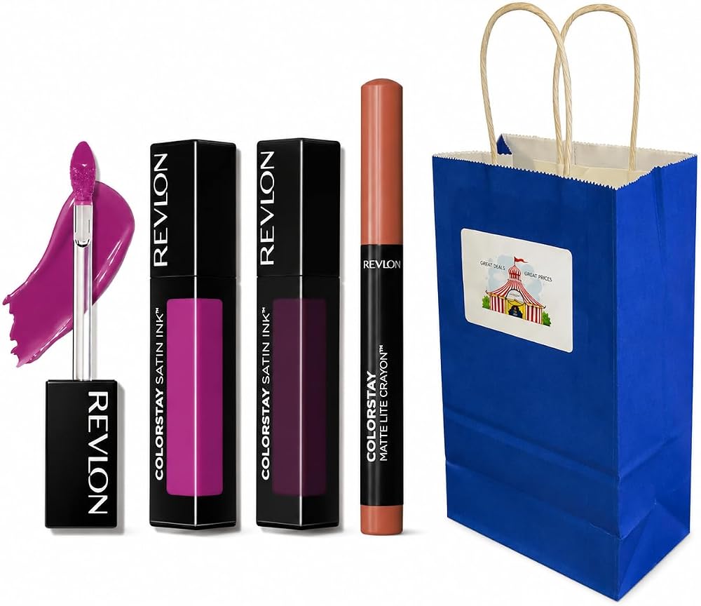 BIG TOP DEALS USA Lip Lipstick Set, Longwear, Cool Tone Shades, Brightening
