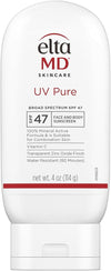 Eltamd UV Pure Face and Body Sunscreen, SPF 47 100% Mineral Sunscreen for Kids and Adults, Water Resistant Up to 80 Minutes, Oil Free Zinc Oxide Formula