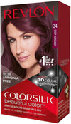 Revlon Colorsilk Beautiful Color for Unisex, #34 Deep Burgundy (Pack of 12)