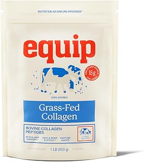Equip Foods Grass Fed Collagen Powder | Hydrolyzed Bovine Collagen Peptides with Amino Acids | Prime Beef Collagen for Healthy Joints, Skin & Nails | Non-GMO, Paleo Friendly | 30 Servings, Unflavored
