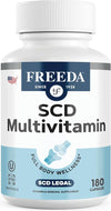 FREEDA SCD Multivitamin – Daily Multivitamin Supplement for Men & Women – Vegan, Gluten-Free, SCD Legal – Kosher Certified Adult Vitamins – Specific Carbohydrate Diet Friendly – 180 Capsules