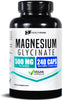HealthFare Magnesium Glycinate 500mg | 240 Veg Capsules | High-Absorption Chelated Magnesium | Gluten-Free | Non-GMO | Made in the USA