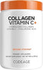Codeage Collagen Peptides Powder, Vitamin C, Hyaluronic Acid, 9.98 oz