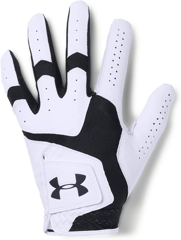 Under Armour Men's CoolSwitch Golf Glove, White /Black, Right Hand Large