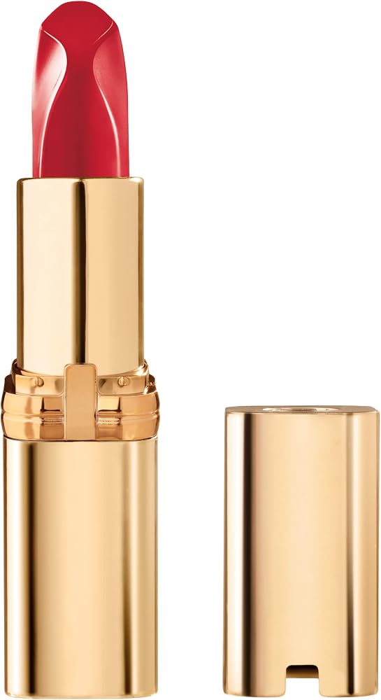 L'Oreal Paris Colour Riche Red Lipstick, Long Lasting, Satin Finish Smudge Proof Lipstick with Hydrating Argan Oil & Vitamin E, Reds of Worth, Lovely Red, 0.13 Oz