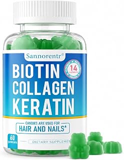 Biotin Gummies 15,000 mcg for Women & Men, Blueberry, 60 Count