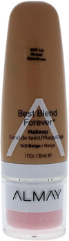 Almay Best Blend Forever Foundation, Beige, 1 fl. oz., SPF 40 Broad Spectrum - Face Makeup - Beauty - 140 Beige