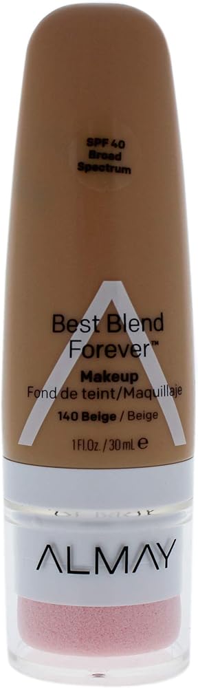 Almay Best Blend Forever Foundation, Beige, 1 fl. oz., SPF 40 Broad Spectrum - Face Makeup - Beauty - 140 Beige