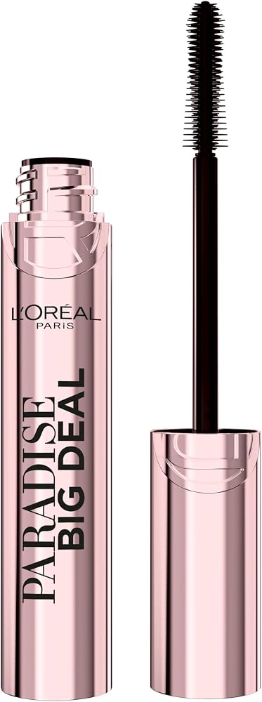 L'Oreal Paris Paradise Big Deal Mascara, Volumizing and Lengthening Formula, Buildable, Clump Resistant, Washable Blackest Black Mascara, 0.33 Fl Oz - Personal Care