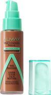 Almay Clear Complexion Acne Foundation Makeup with Salicylic Acid, Medium Coverage, Soft Matte Finish, Hypoallergenic, Cruelty- & Fragrance-Free, Dermatologist Tested, 900 Mahogany, 1 fl oz