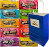 Variety Pack Now and Later Candy with 10 Assorted Flavors, 0.93 oz Each, Includes Blue Paper Gift Bag 5.25x3.2x8 Inch, Fruit Candy Mix, Individually Wrapped, Party Favor, Snack Pack, Bulk Treat - Snacks - Food
