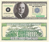 American Art Classics Pack of 5 Bills - $100,000.00 One Hundred Thousand Dollar Casino Party Money