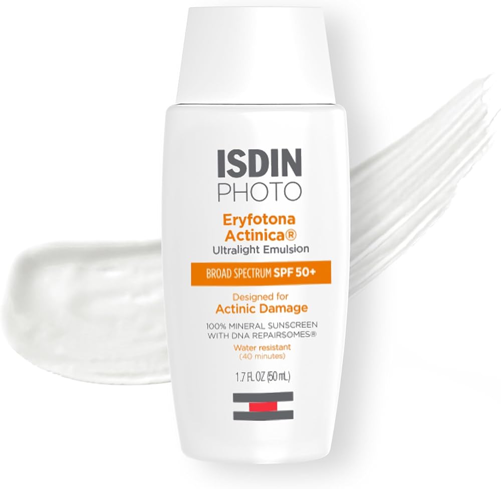 Isdin Eryfotona Actinica Mineral Face Sunscreen SPF 50, No White Cast - Personal Care