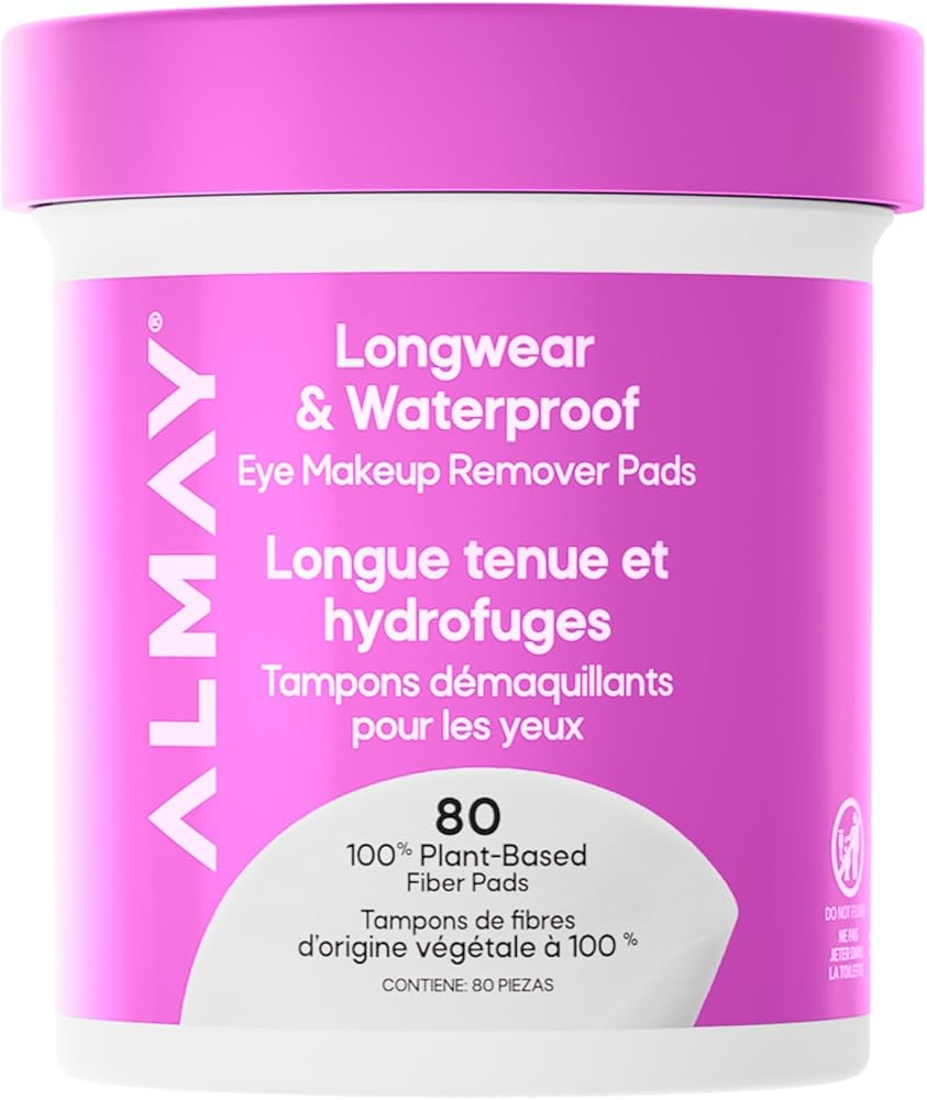 Almay Longwear & Waterproof Eye Makeup Remover Pads, 80 Count