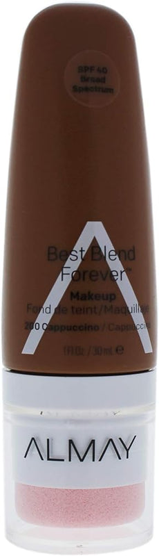 Almay Best Blend Forever Foundation, Cappuccino, 1 fl. oz., SPF 40 Broad Spectrum - Face Makeup - Beauty - Cappuccino