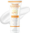Beef Tallow Sunscreen SPF 50 with Mineral : Instant Sun Protection Non Nano Zinc Oxide Sunblock- Non Greasy Formula- Beach Jogging - 3 Oz (Pack of 1) - Personal Care