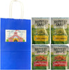 Big Top Deals USA Blue Paper Bag - Snaps Veggie Chips Tomato Basil & White Cheddar, 2 Each Flavor, (5.25x3.2x8 Inches) Custom Bundle - Shirts - Tops